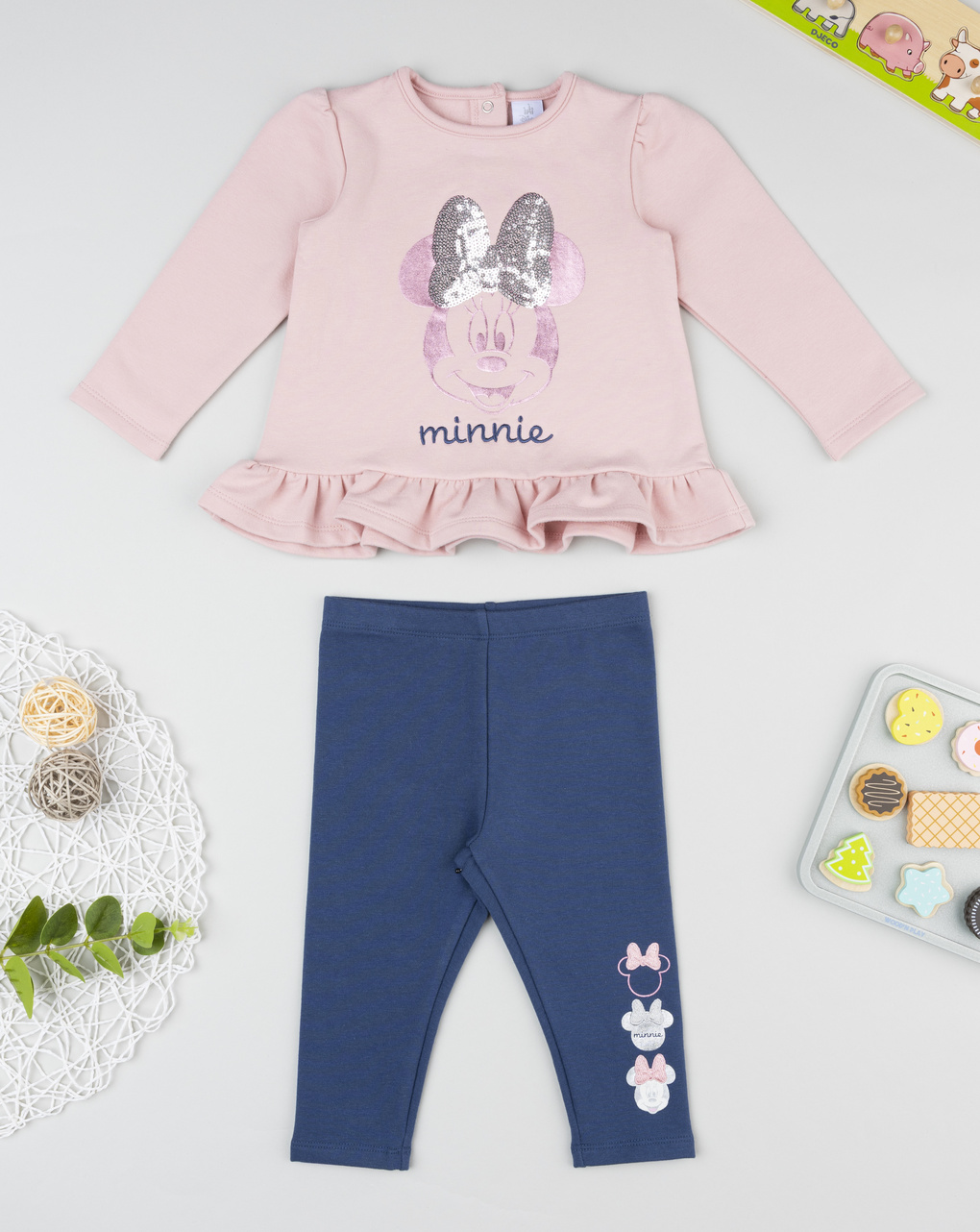 βρεφικό σετ φούτερ και κολάν minnie για κορίτσι - Prénatal