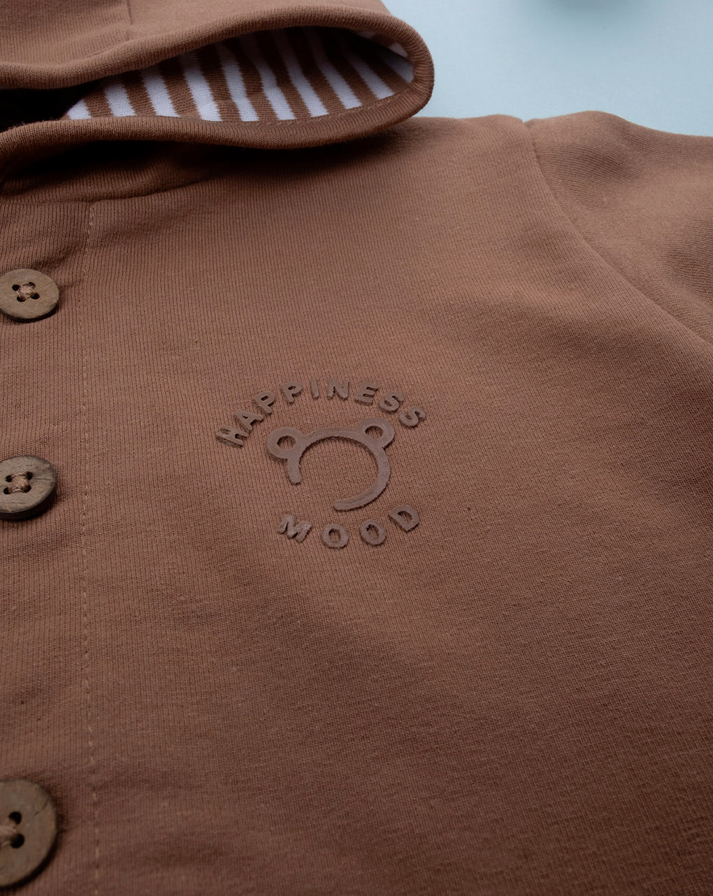 βρεφική ζακέτα καφέ happiness mood για αγόρι - Prénatal