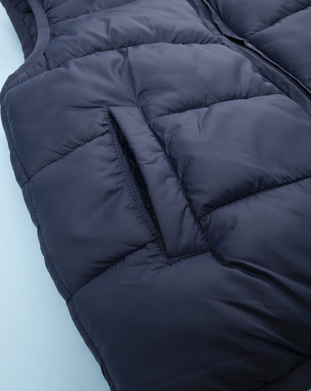 παιδικό αμάνικο μπουφάν puffer μπλε dino για αγόρι - Prénatal