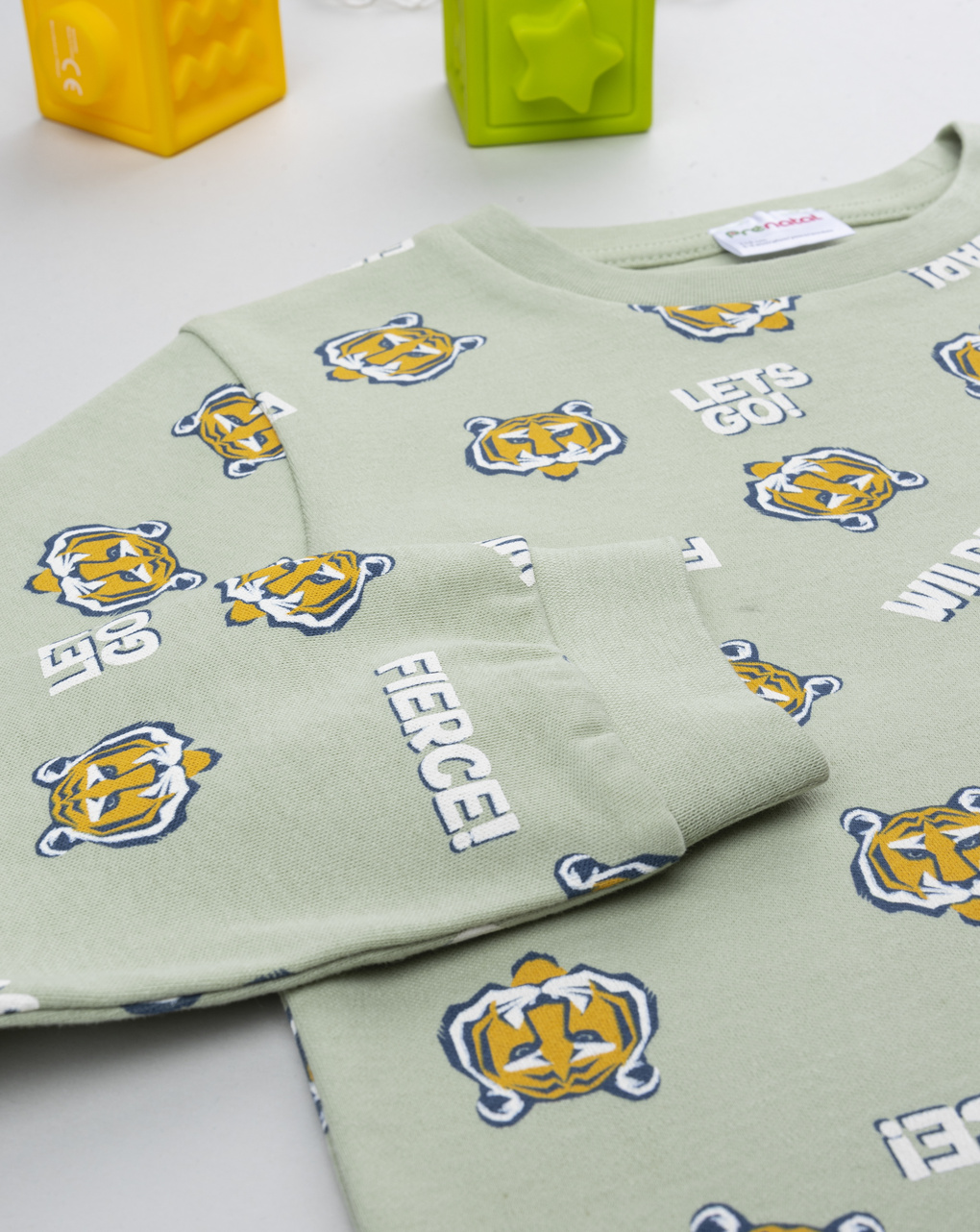 παιδική πιτζάμα πράσινη με λιοντάρι για αγόρι - Prénatal