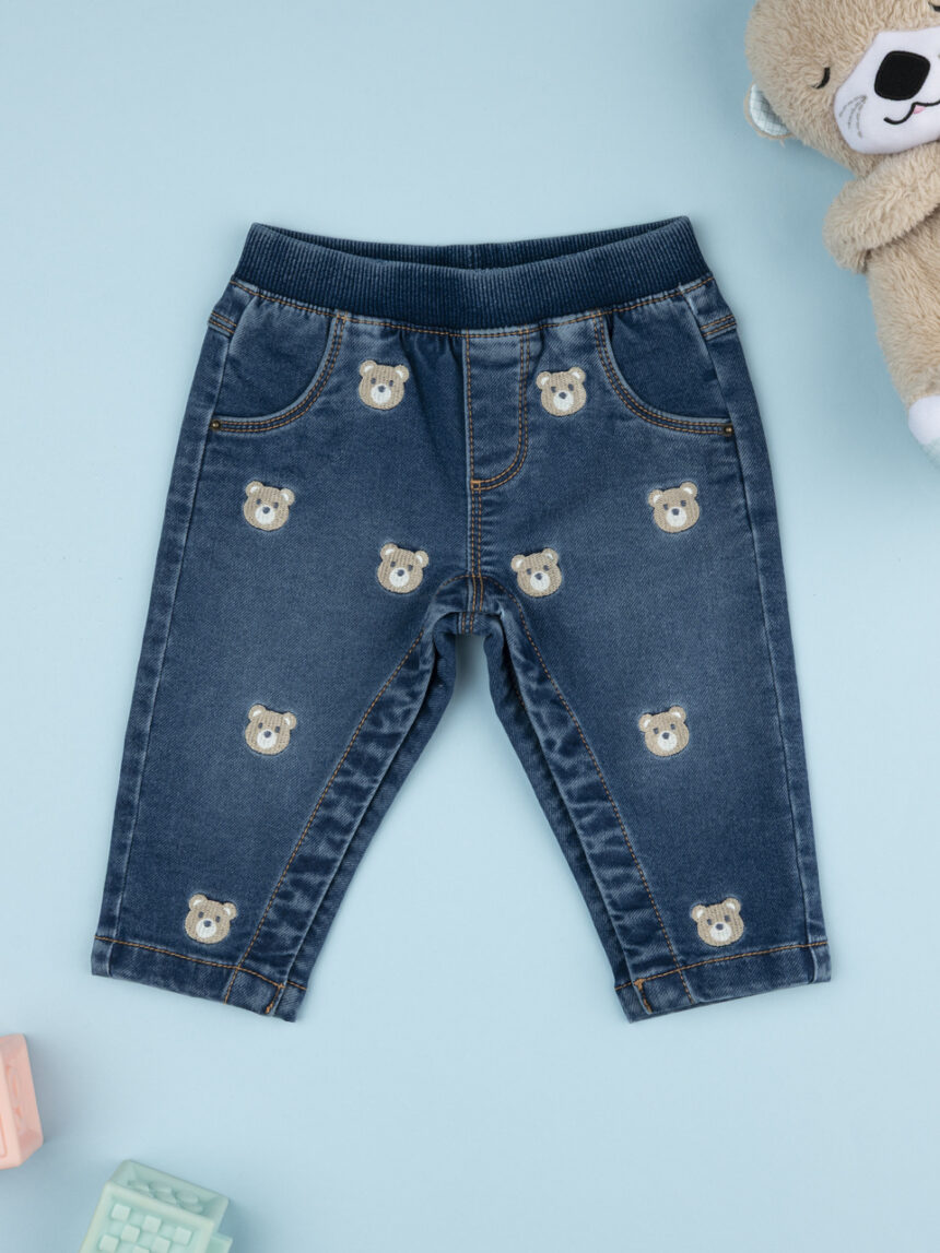 βρεφικό τζιν παντελόνι με αρκουδάκια για αγόρι - Prénatal