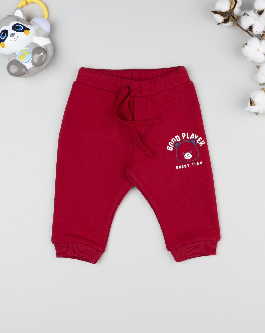 βρεφικό παντελόνι φόρμας κόκκινο good player για αγόρι - Prénatal
