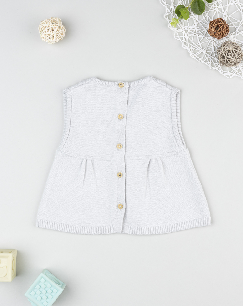 βρεφικό γιλέκο πλεκτό μπεζ για κορίτσι - Prénatal