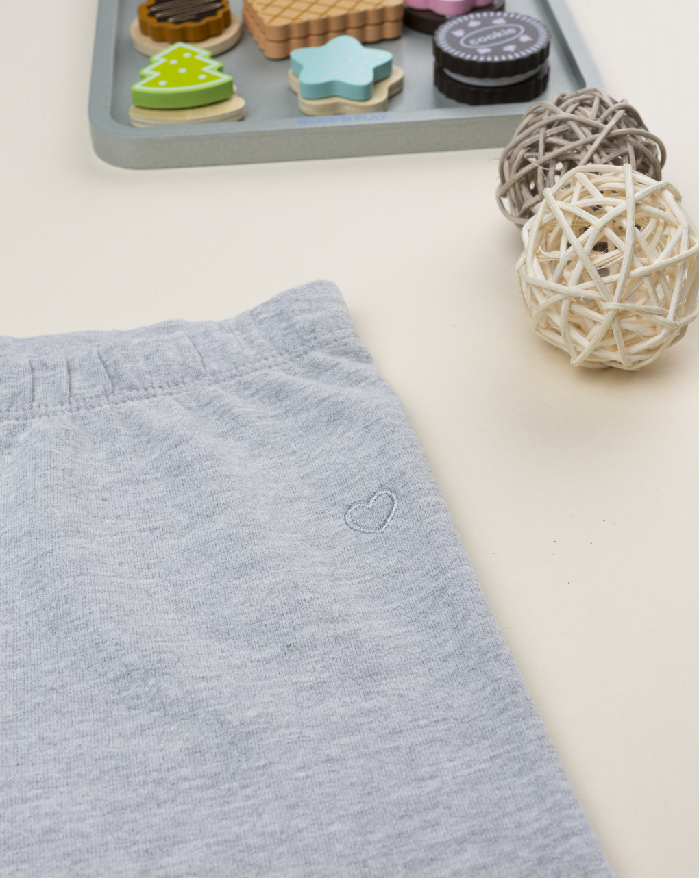 βρεφικό κολάν γκρι με καρδούλα για κορίτσι - Prénatal