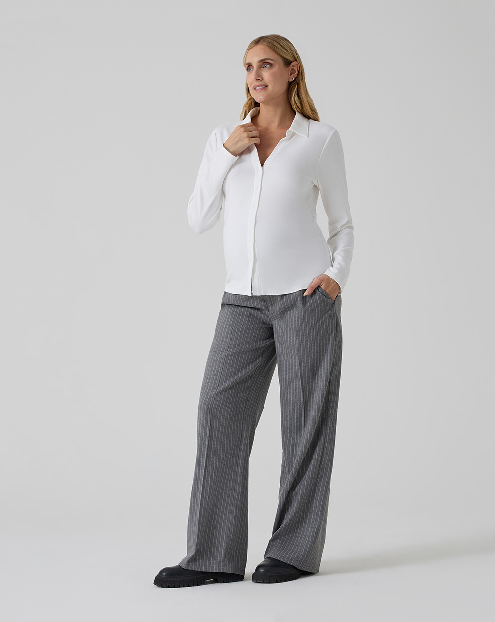 γυναικείο πουκάμισο εγκυμοσύνης/θηλασμού λευκό