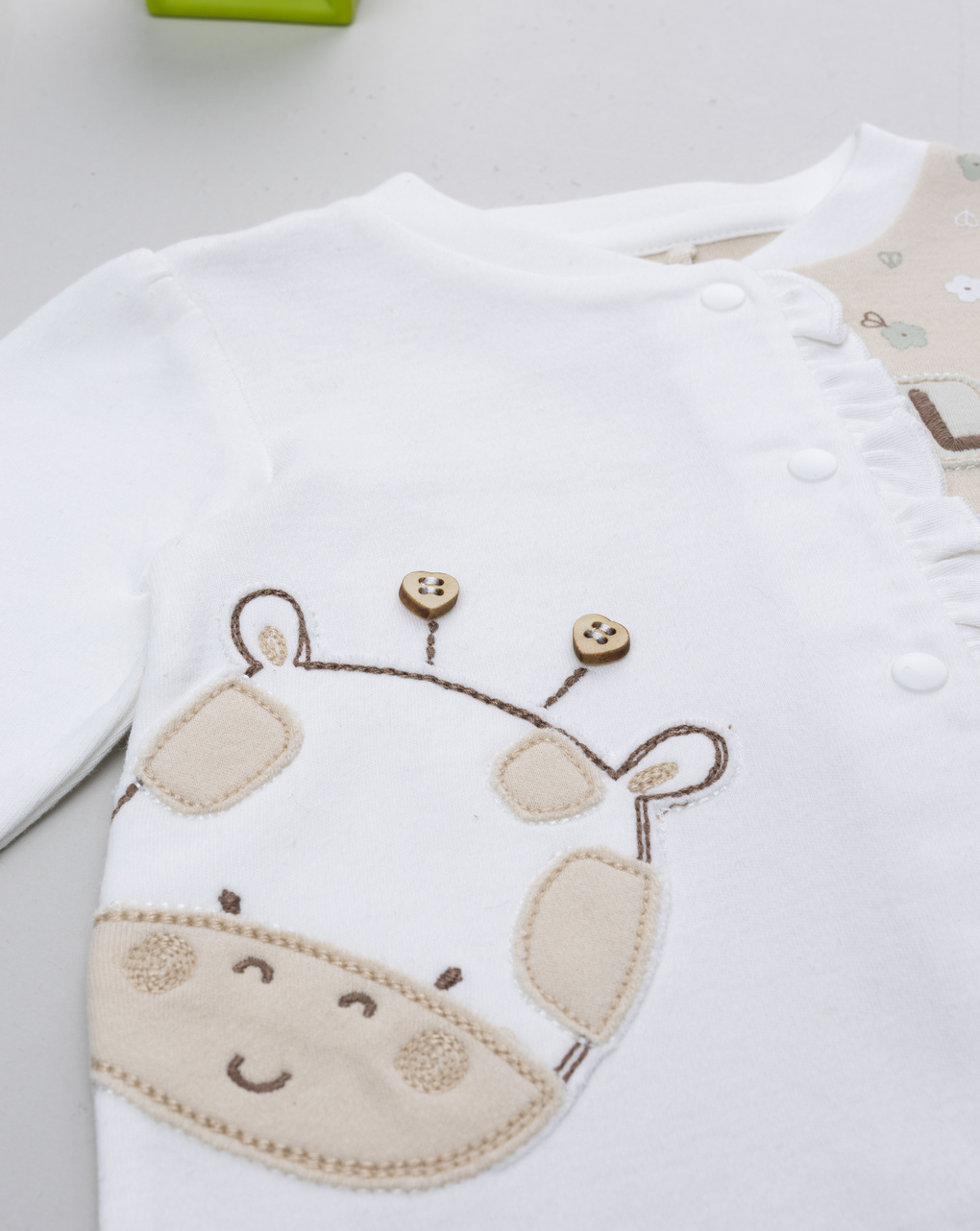 βρεφικό φορμάκι μπεζ/λευκό nature για κορίτσι - Prénatal