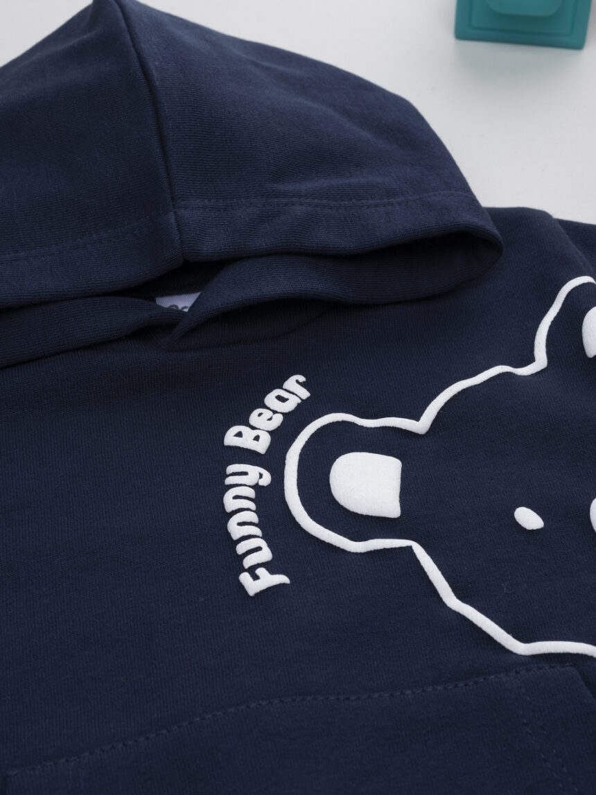 βρεφικό σετ φούτερ και φόρμα μπλε funny bear για αγόρι - Prénatal