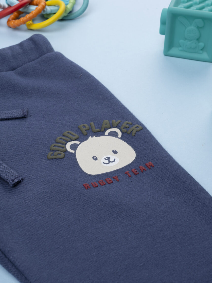 βρεφικό παντελόνι φόρμας μπλε good player για αγόρι - Prénatal