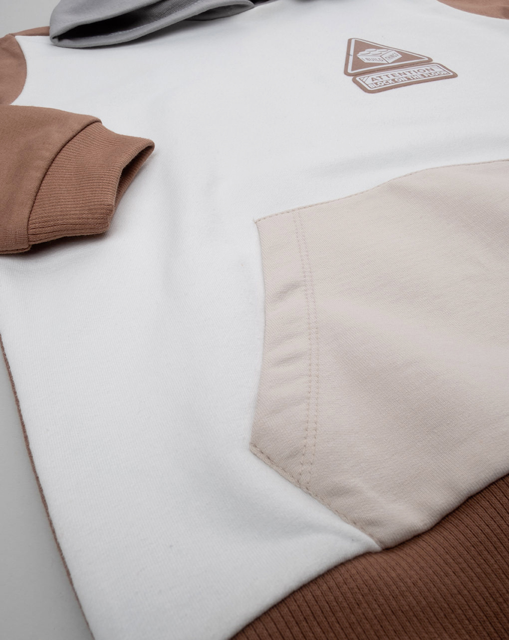 παιδική μπλούζα φούτερ καφέ build για αγόρι - Prénatal