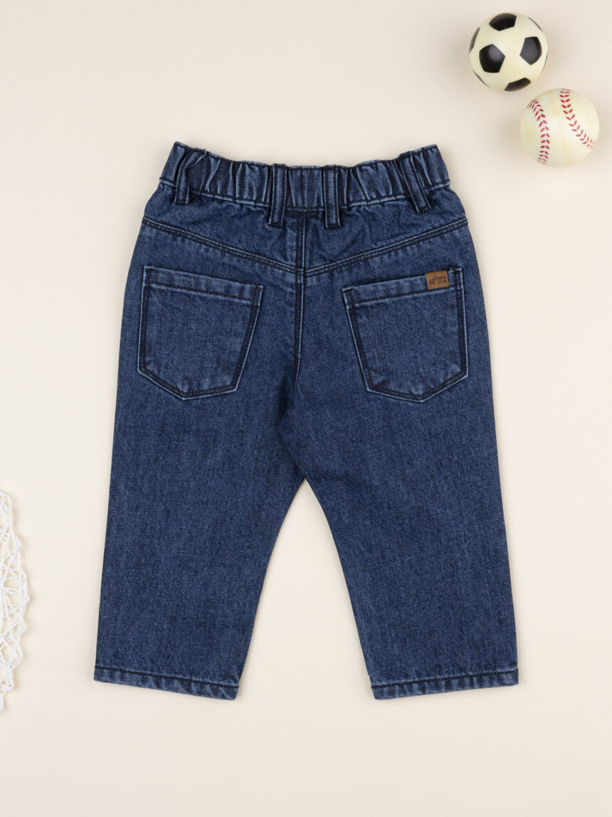 βρεφικό τζιν παντελόνι μπλε με λάστιχο για αγόρι - Prénatal