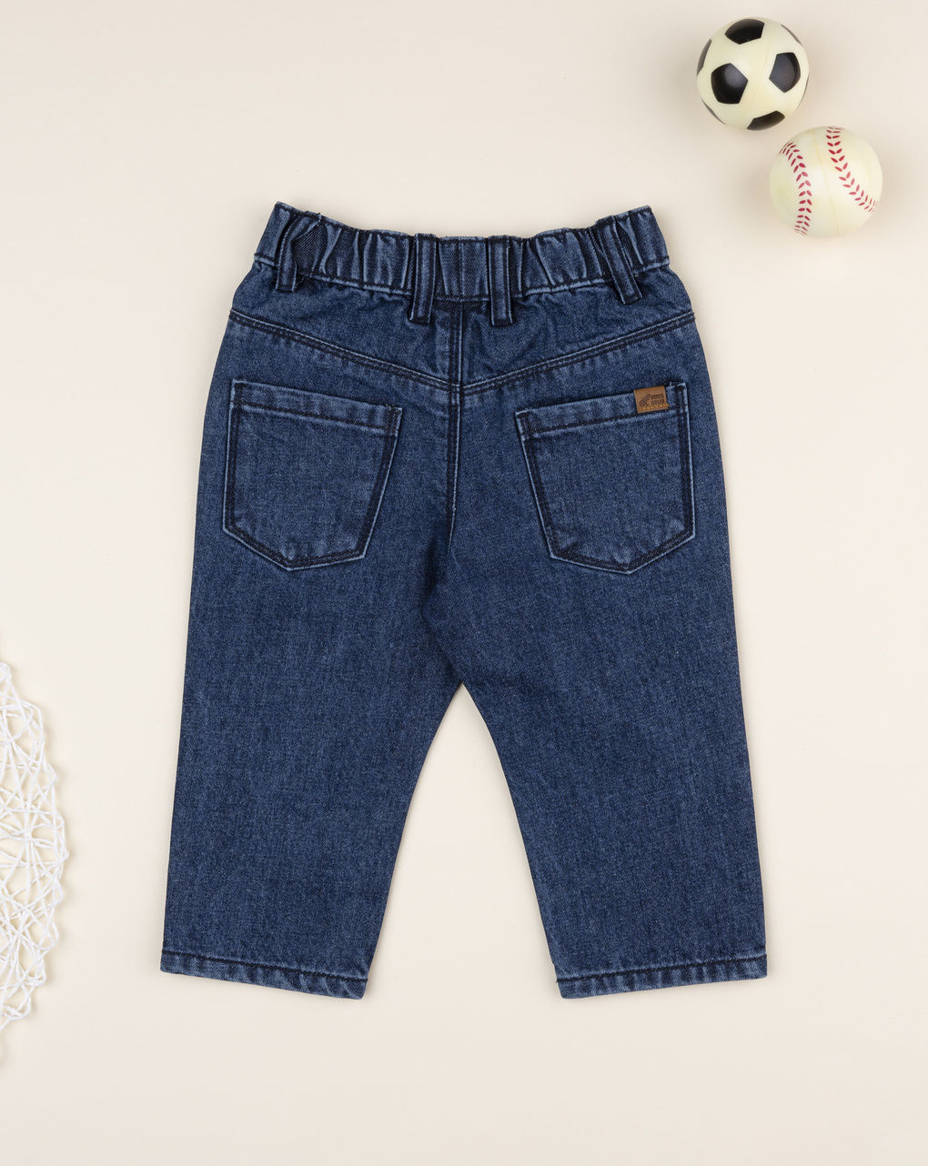 βρεφικό τζιν παντελόνι μπλε με λάστιχο για αγόρι - Prénatal