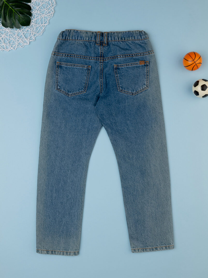 παιδικό τζιν παντελόνι μπλε για αγόρι - Prénatal