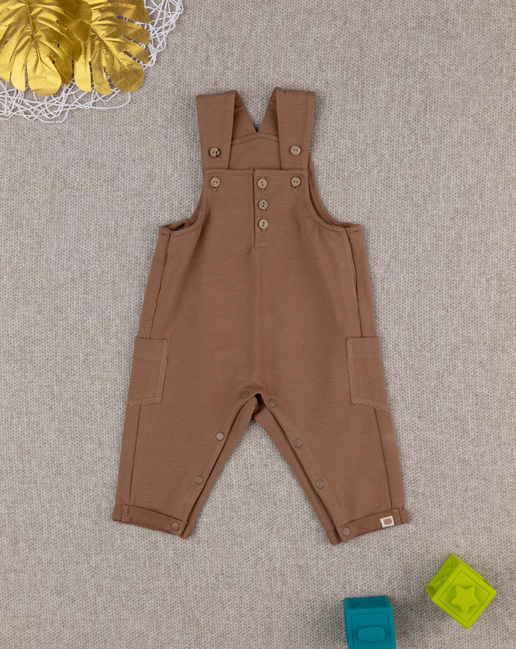 βρεφική σαλοπέτα καφέ για αγόρι