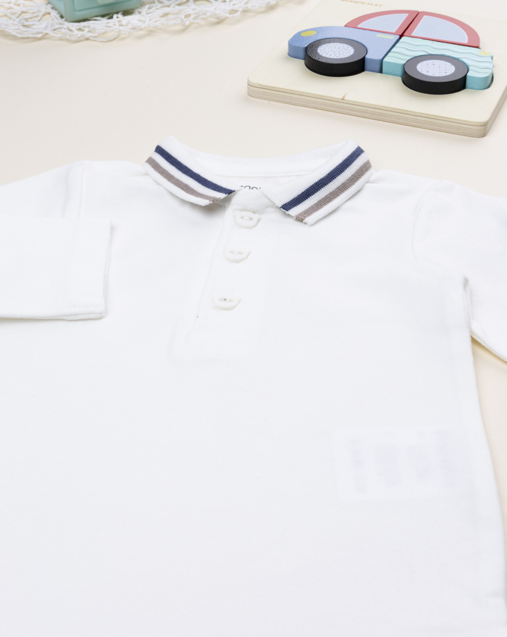 βρεφικό κορμάκι λευκό teddy για αγόρι - Prénatal