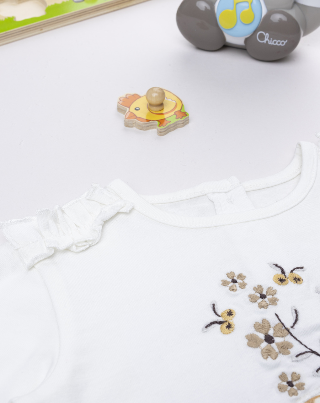 βρεφική μπλούζα λευκή με αλεπού για κορίτσι - Prénatal