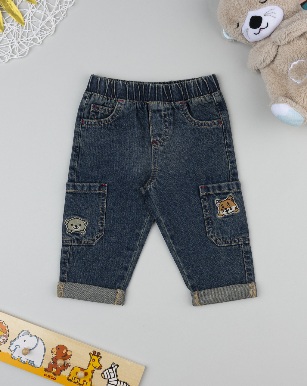 βρεφικό τζιν παντελόνι camp για αγόρι