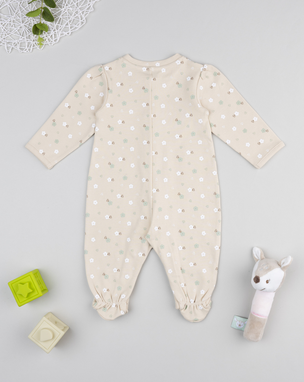 βρεφικό φορμάκι μπεζ nature για κορίτσι - Prénatal