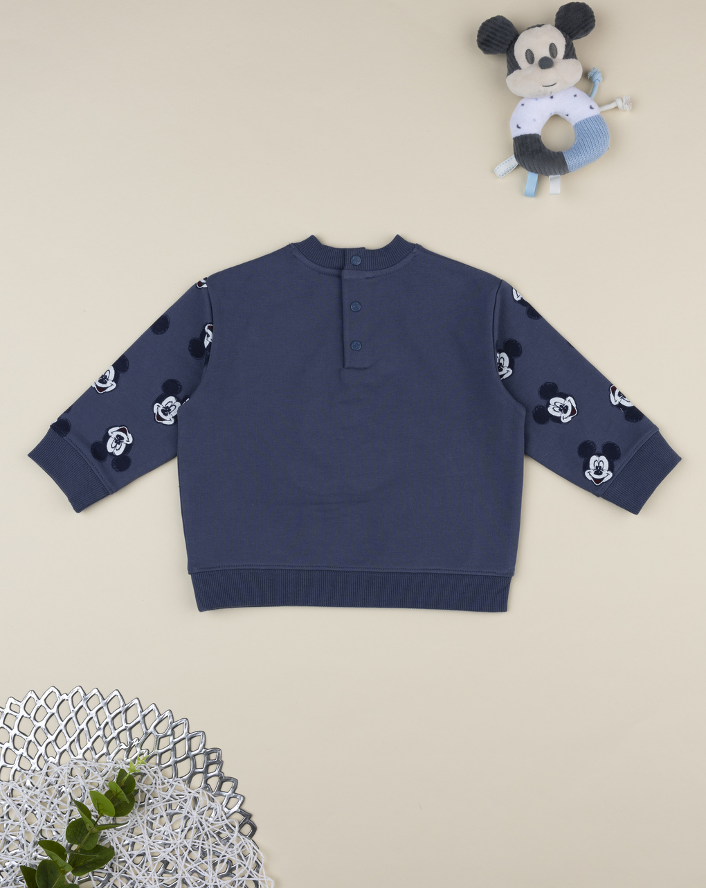 βρεφική μπλούζα φούτερ μπλε mickey για αγόρι - Prénatal