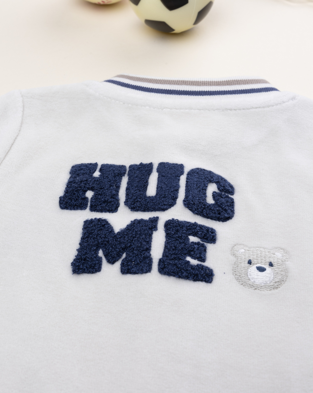 βρεφικό φορμάκι βελουτέ μπεζ adorable για αγόρι - Prénatal