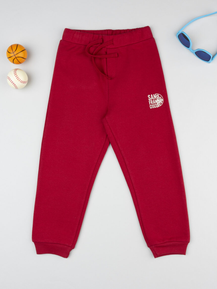παιδικό παντελόνι φόρμας μπορντώ san fransisco για αγόρι - Prénatal