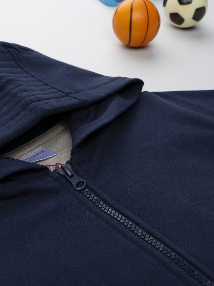 παιδική ζακέτα φούτερ μπλε mountain για αγόρι - Prénatal