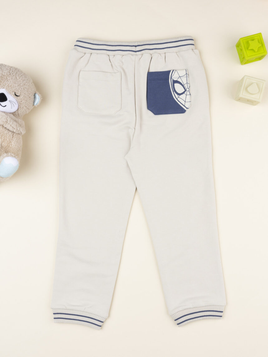 παιδικό παντελόνι φόρμας μπεζ spiderman για αγόρι - Prénatal