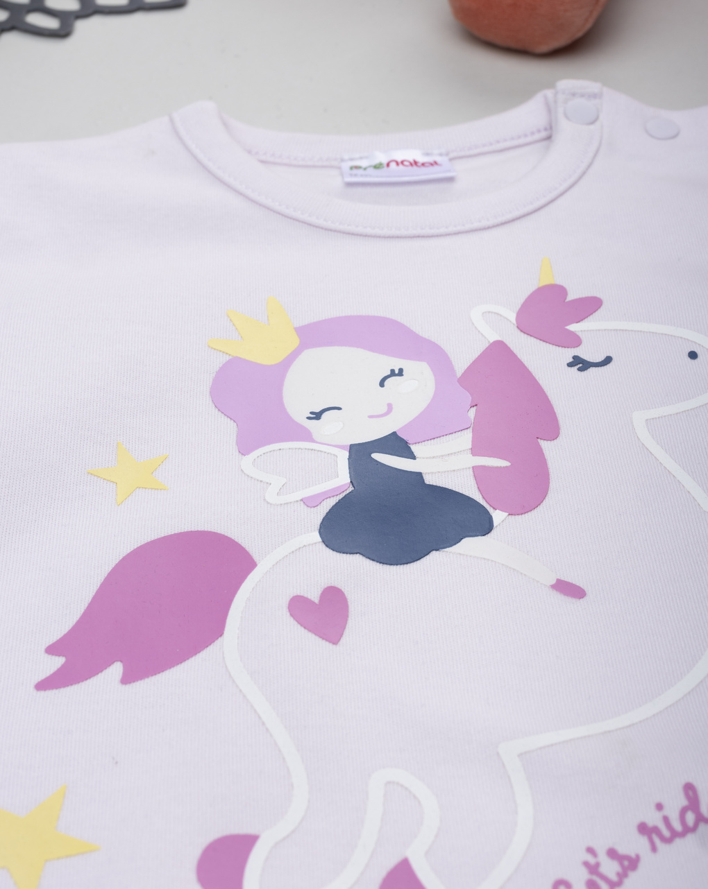 βρεφική πιτζάμα λιλά/μπλε με μονόκερο για κορίτσι - Prénatal