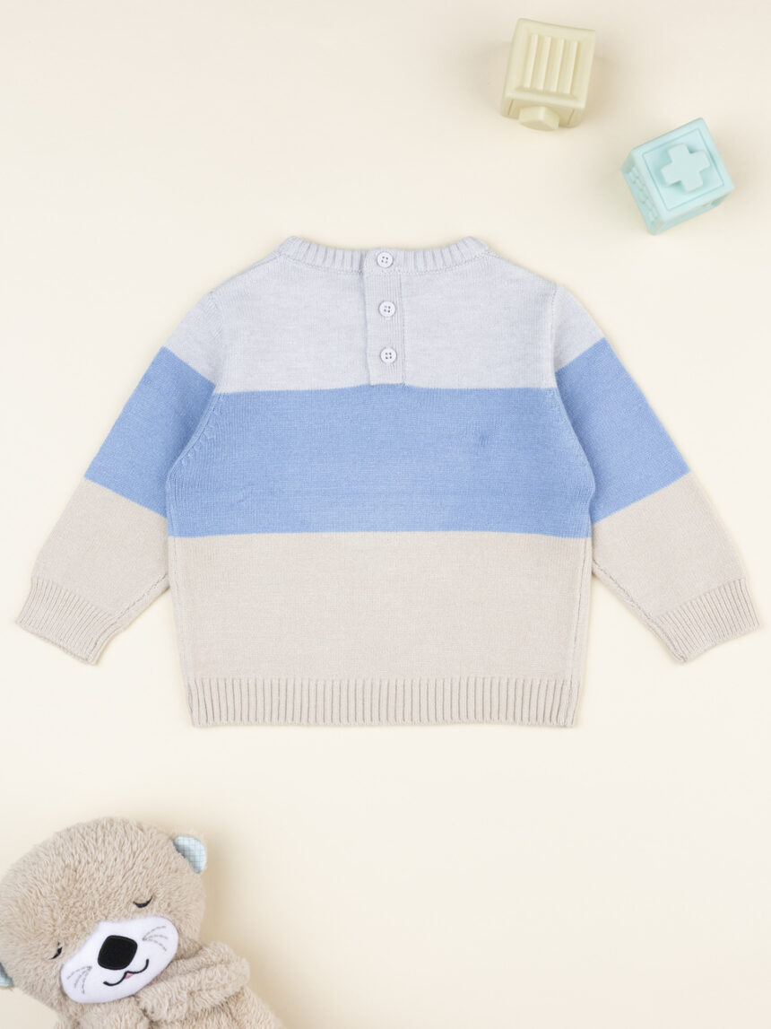 βρεφικό πουλόβερ ριγέ little bear για αγόρι - Prénatal