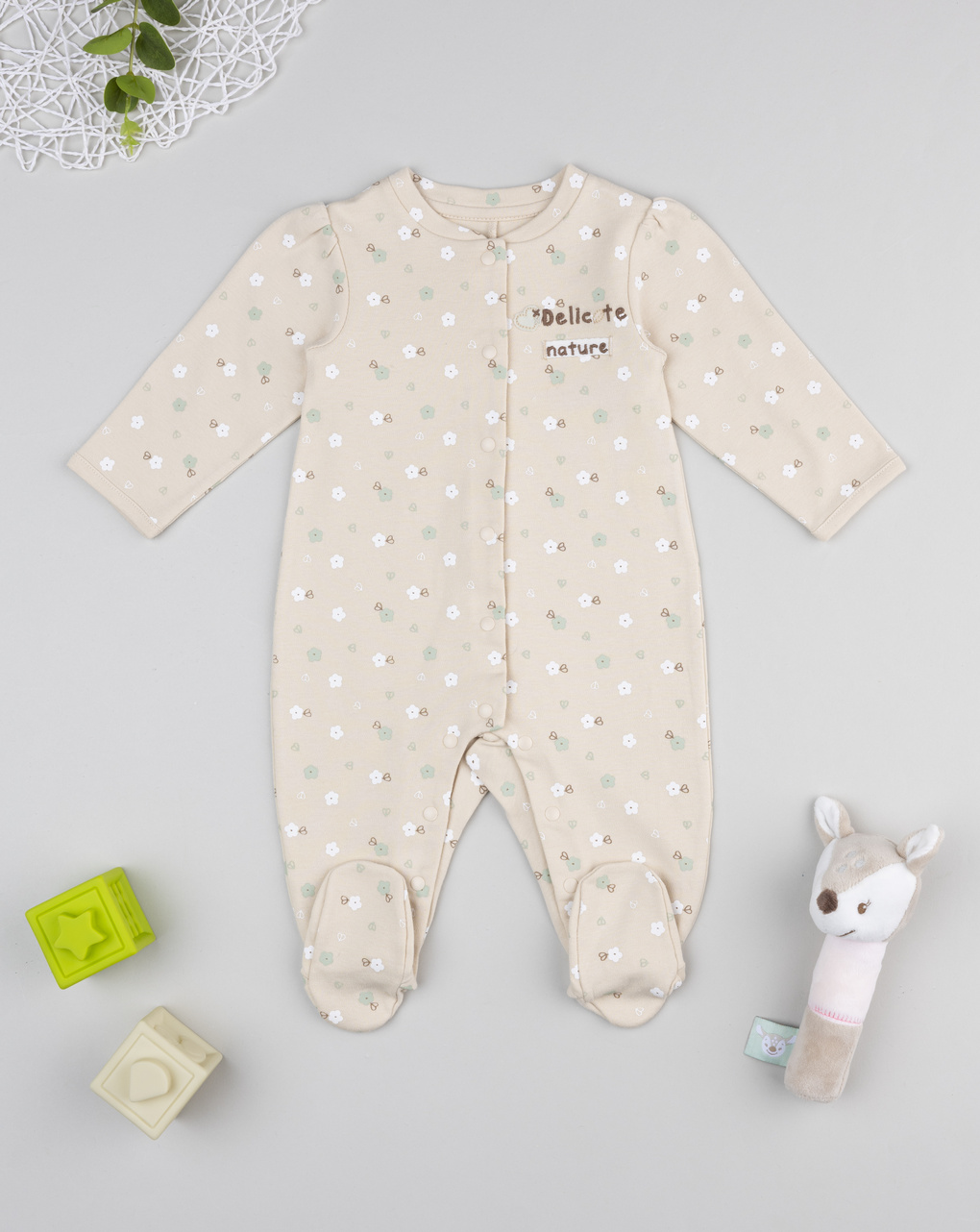 βρεφικό φορμάκι μπεζ nature για κορίτσι