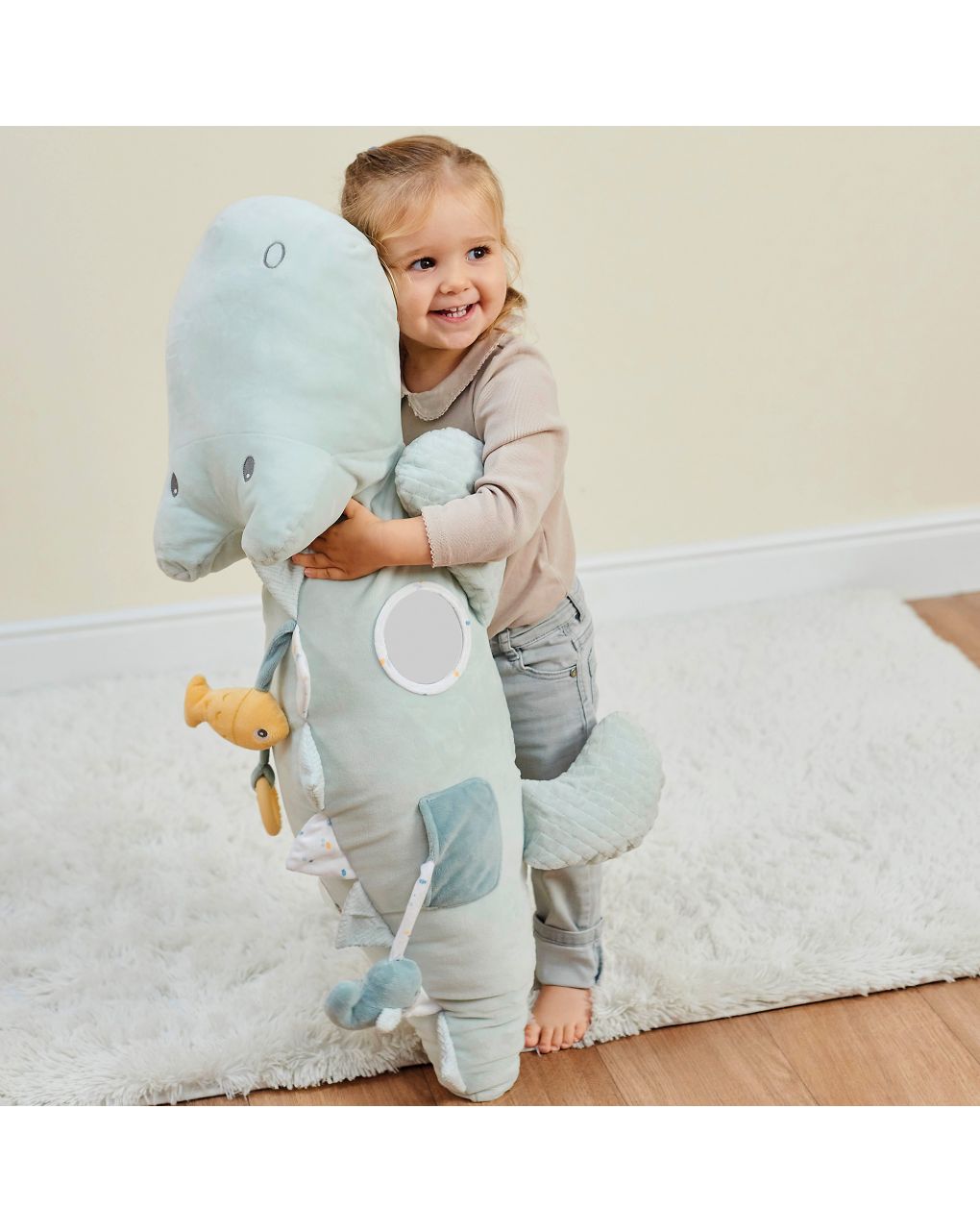 Nattou λούτρινο δραστηριοτήτων κροκόδειλος romeo jules & sally 90x25cm mint - Nattou