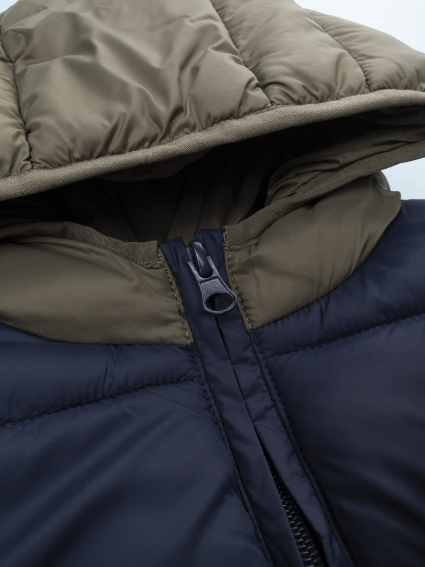 παιδικό αμάνικο μπουφάν puffer μπλε dino για αγόρι - Prénatal