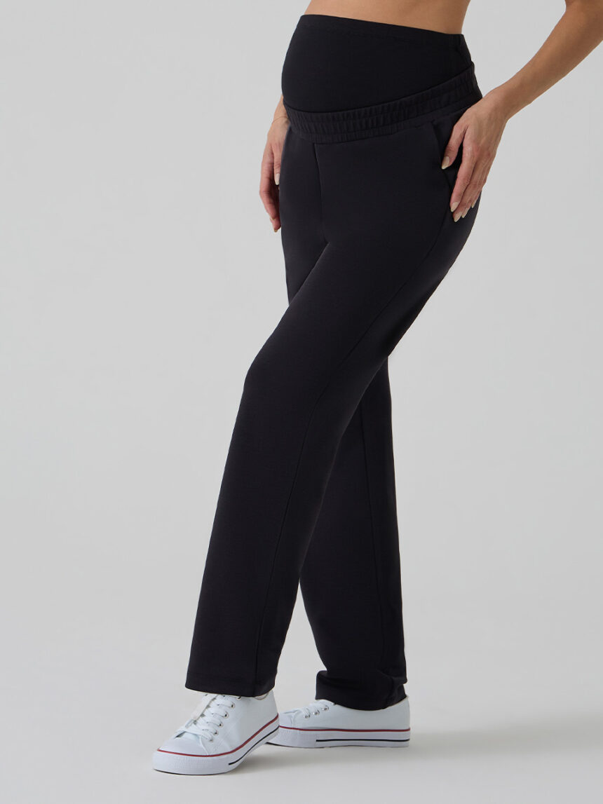 γυναικείο παντελόνι φούτερ εγκυμοσύνης μαύρο - Prénatal
