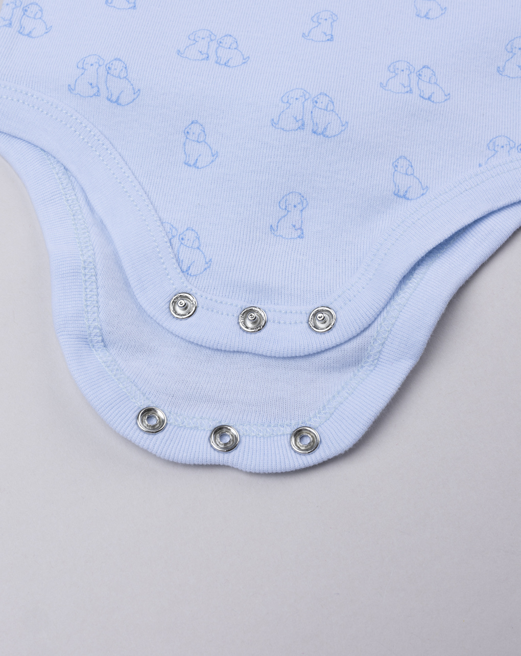 βρεφικά κορμάκια μπλε/λευκά με σκυλάκια πακέτο x5 για αγόρι - Prénatal