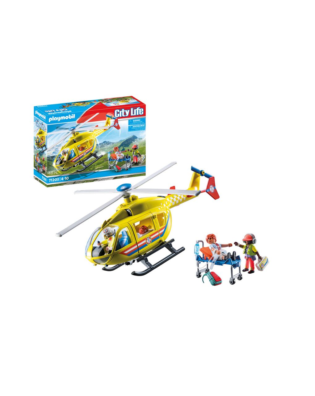 Playmobil city life ελικόπτερο πρώτων βοηθειών 71203 - Playmobil, Playmobil City Life