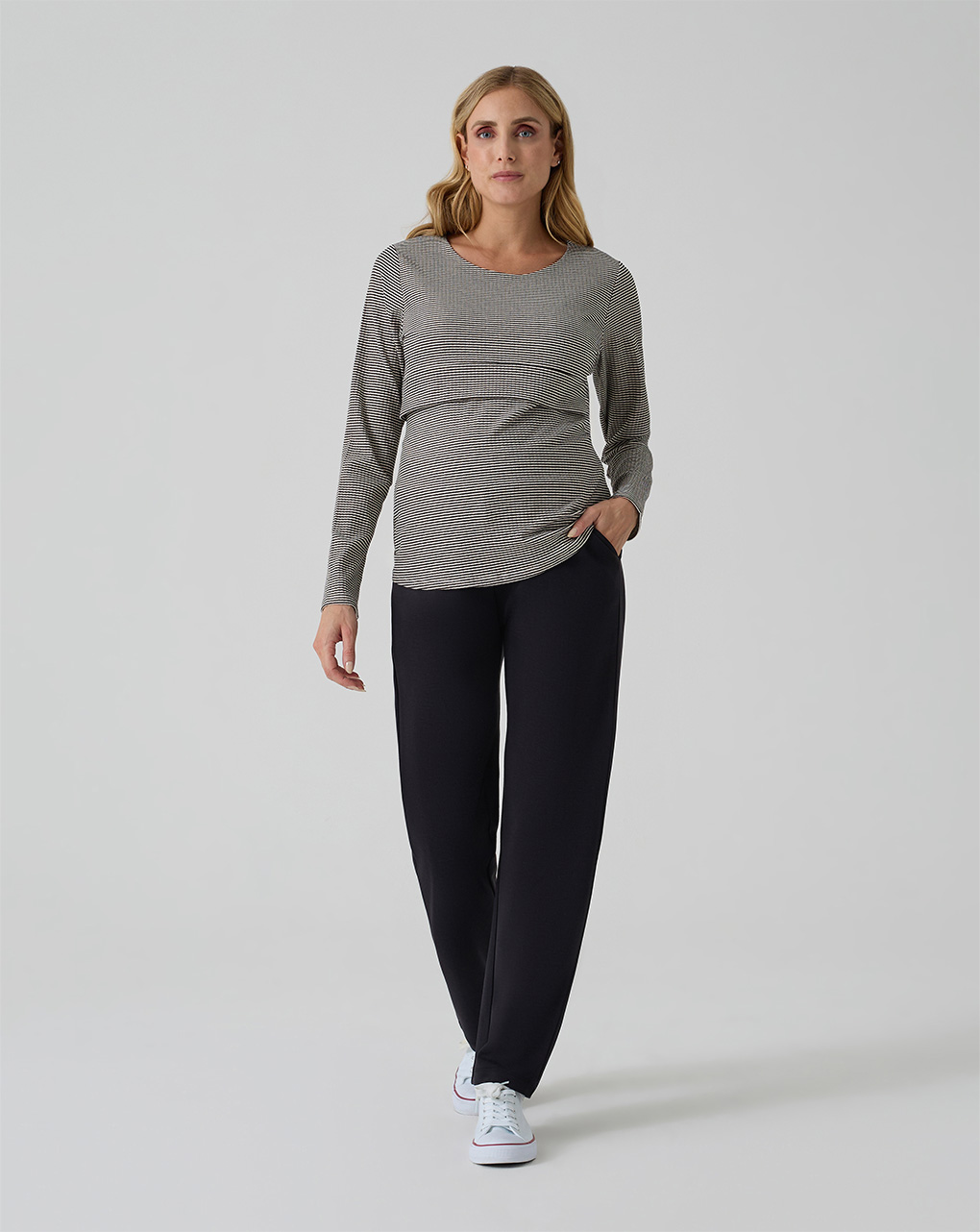 γυναικείο παντελόνι φούτερ εγκυμοσύνης μαύρο