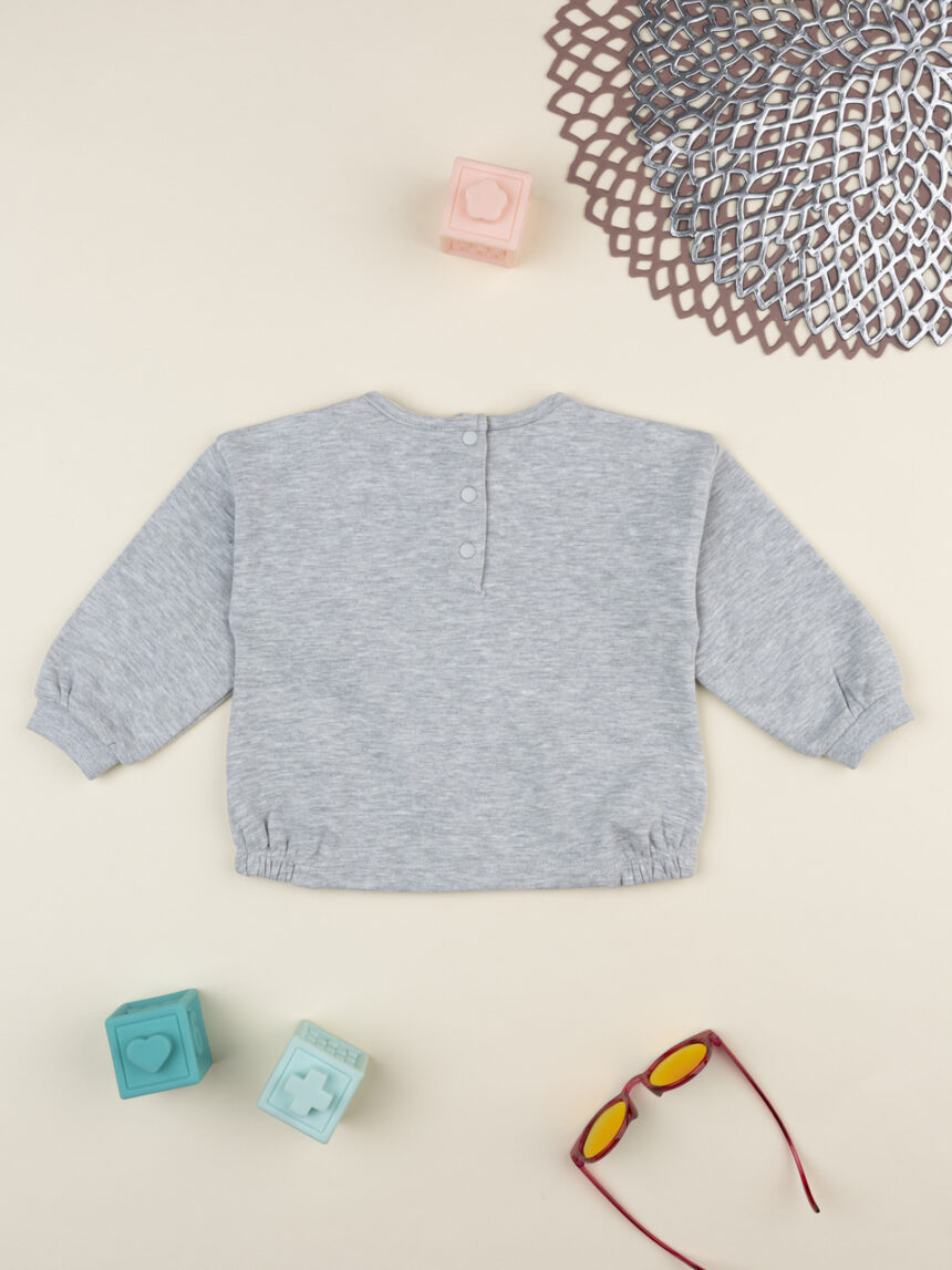 βρεφική μπλούζα φούτερ γκρι best friend για κορίτσι - Prénatal