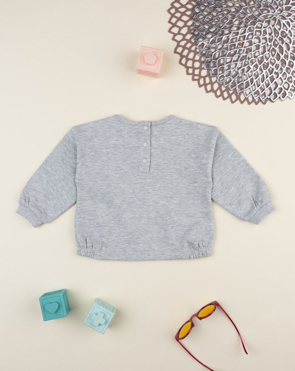 βρεφική μπλούζα φούτερ γκρι best friend για κορίτσι - Prénatal