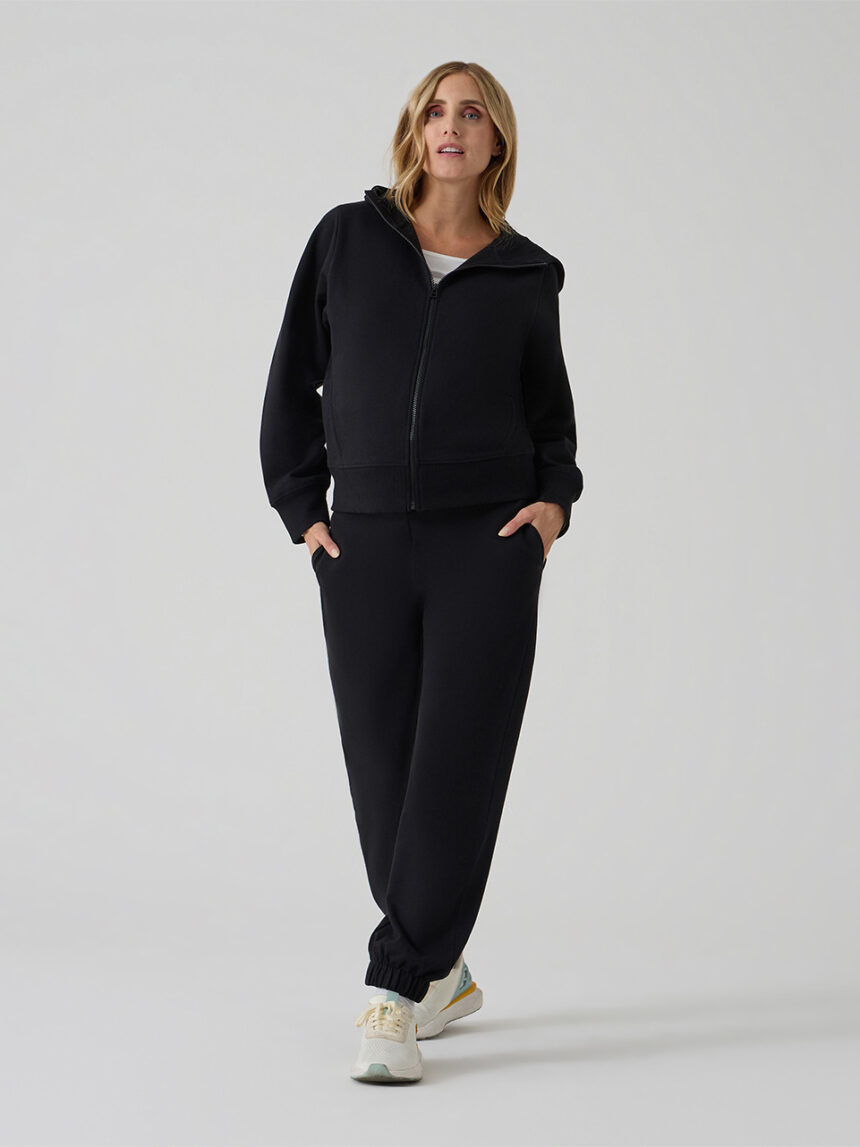 γυναικείο παντελόνι φόρμας εγκυμοσύνης μαύρο - Prénatal