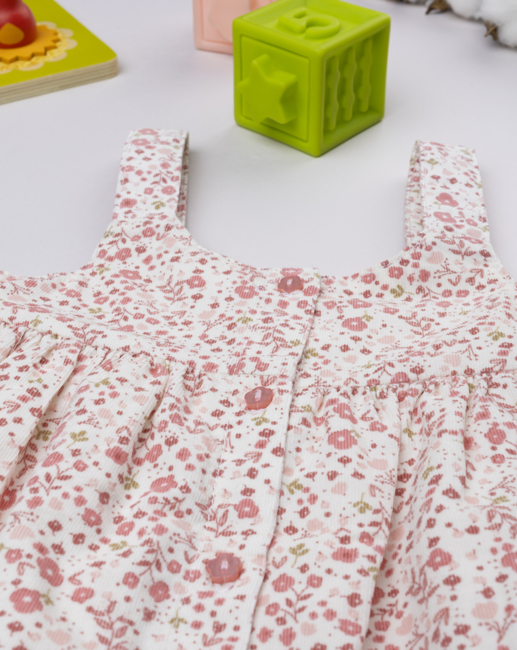 βρεφικό φόρεμα λευκό φλοράλ για κορίτσι - Prénatal