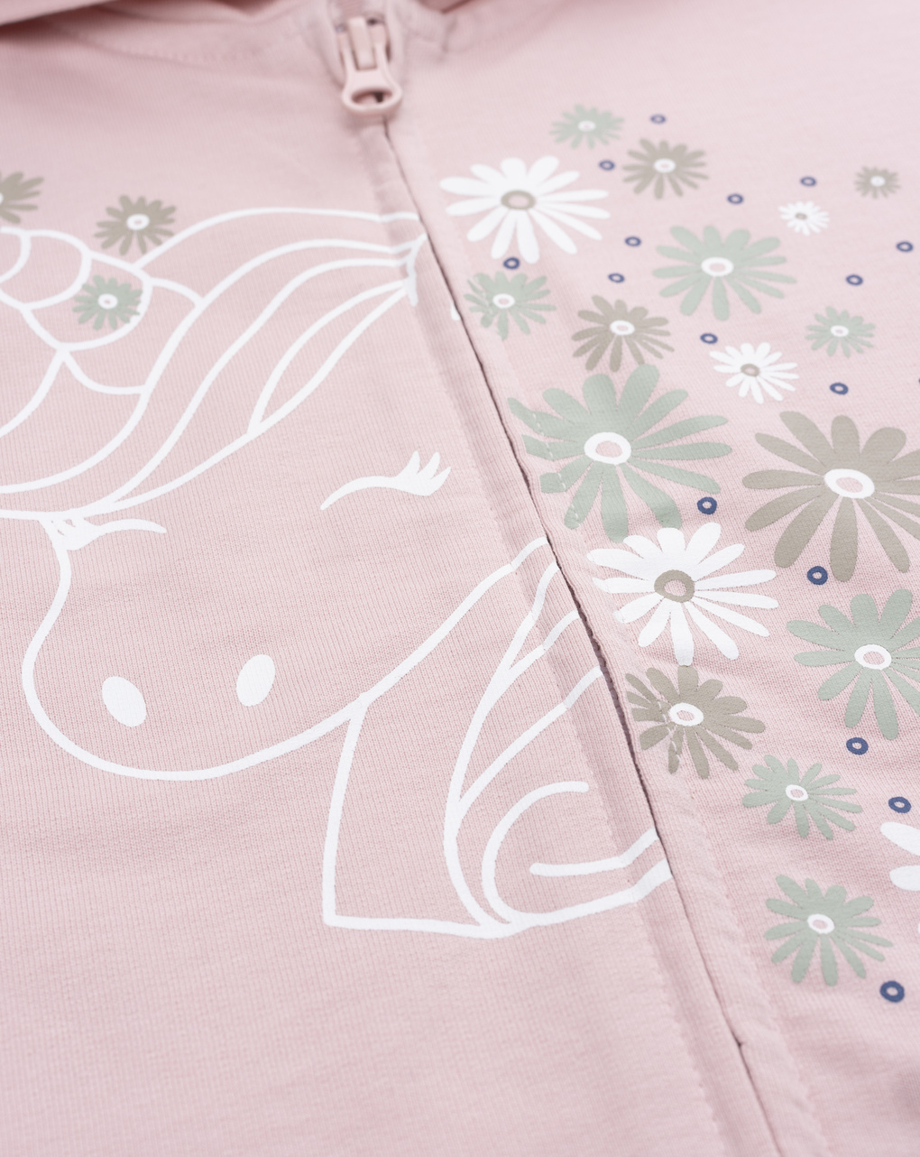 παιδική ζακέτα φούτερ ροζ με μονόκερο για κορίτσι - Prénatal