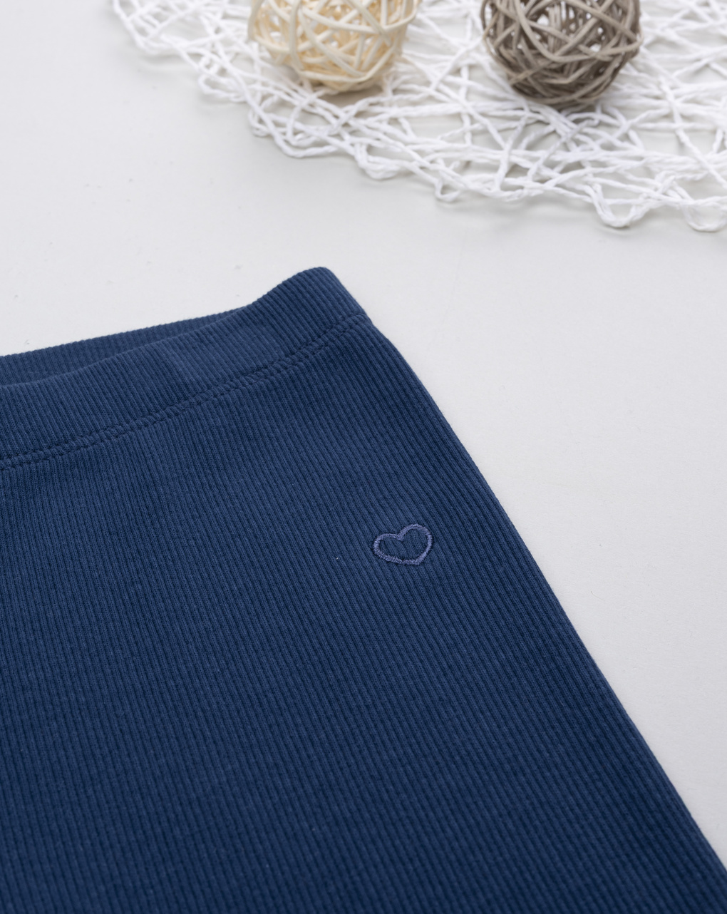 παιδικό κολάν μπλε ριμπ με καρδούλα για κορίτσι - Prénatal