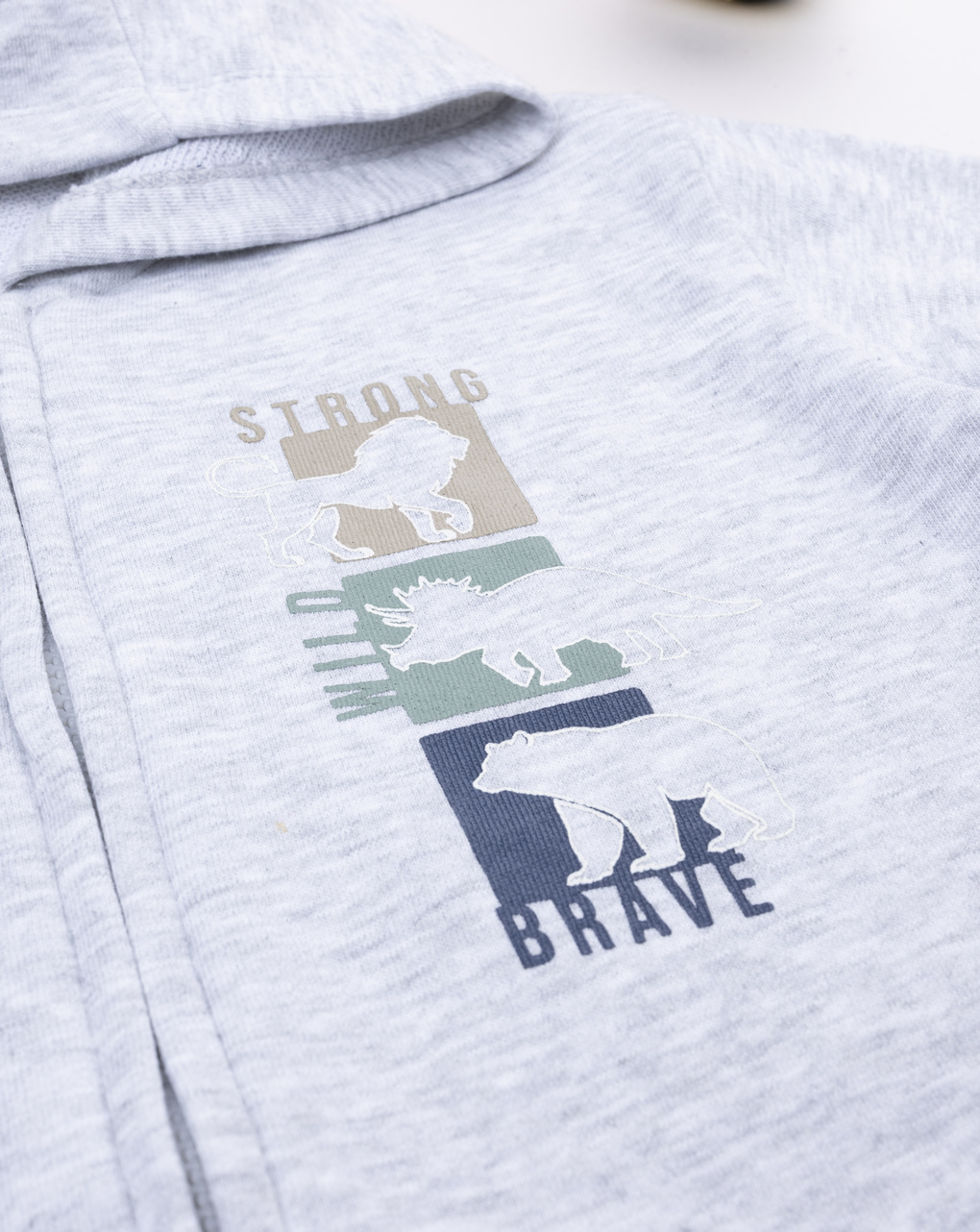 παιδική ζακέτα φούτερ γκρι dinos για αγόρι - Prénatal