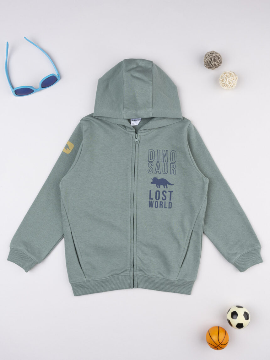 παιδική ζακέτα φούτερ πράσινη dino για αγόρι - Prénatal
