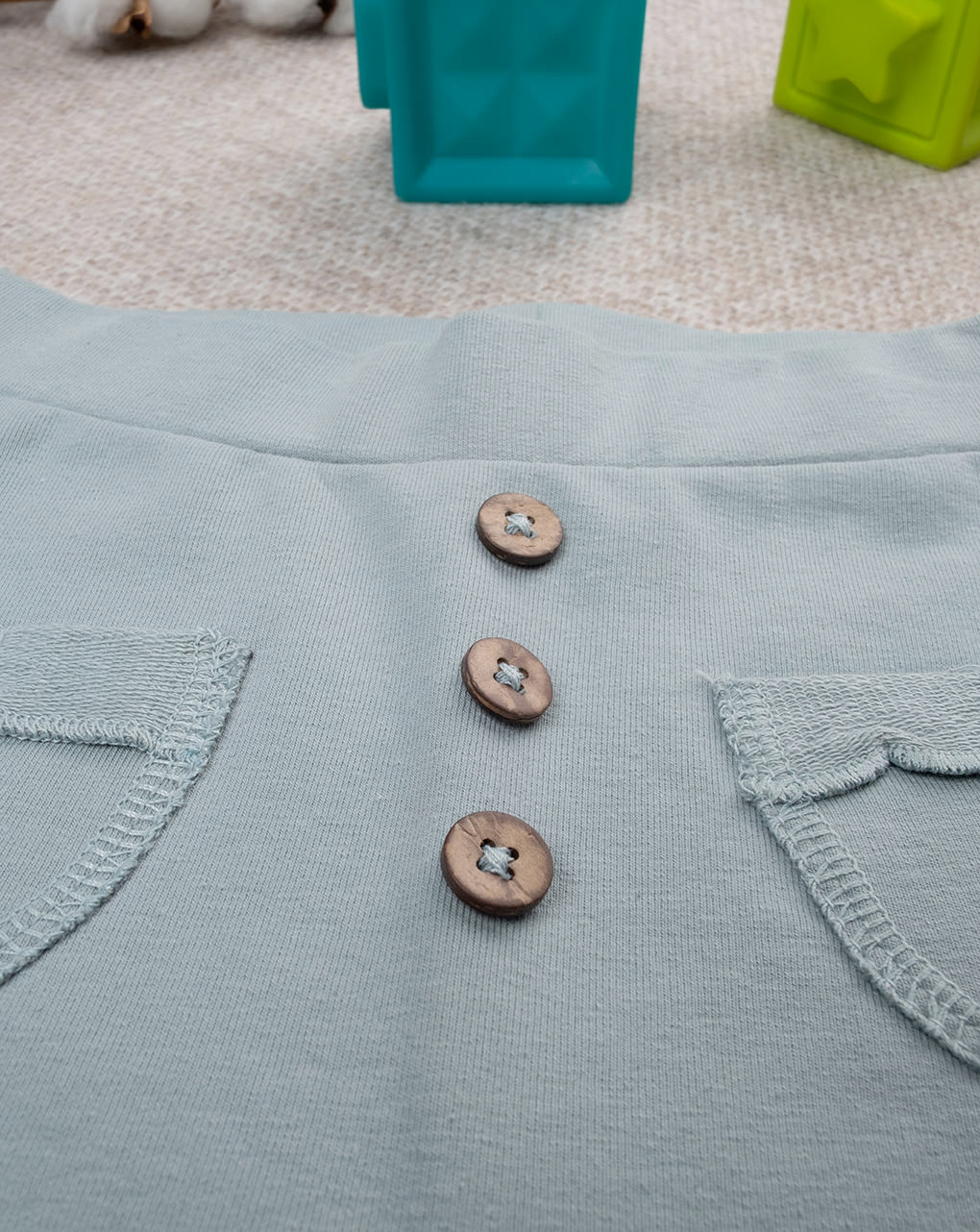 βρεφικό παντελόνι φόρμας πράσινο με λουλούδι για κορίτσι - Prénatal