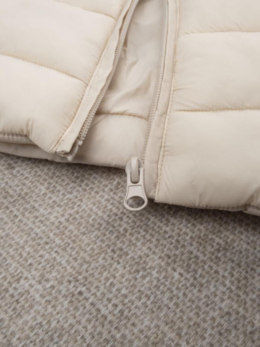 βρεφικό αμάνικο μπουφάν puffer κρεμ dino για αγόρι - Prénatal