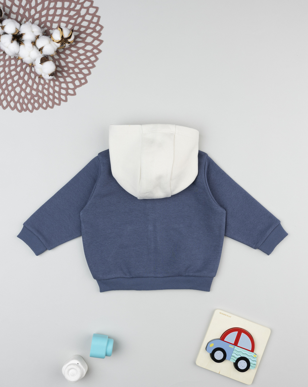 βρεφική ζακέτα φούτερ μπλε good player για αγόρι - Prénatal