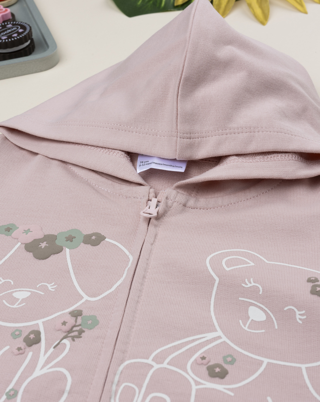 βρεφική ζακέτα φούτερ ροζ happy forever για κορίτσι - Prénatal