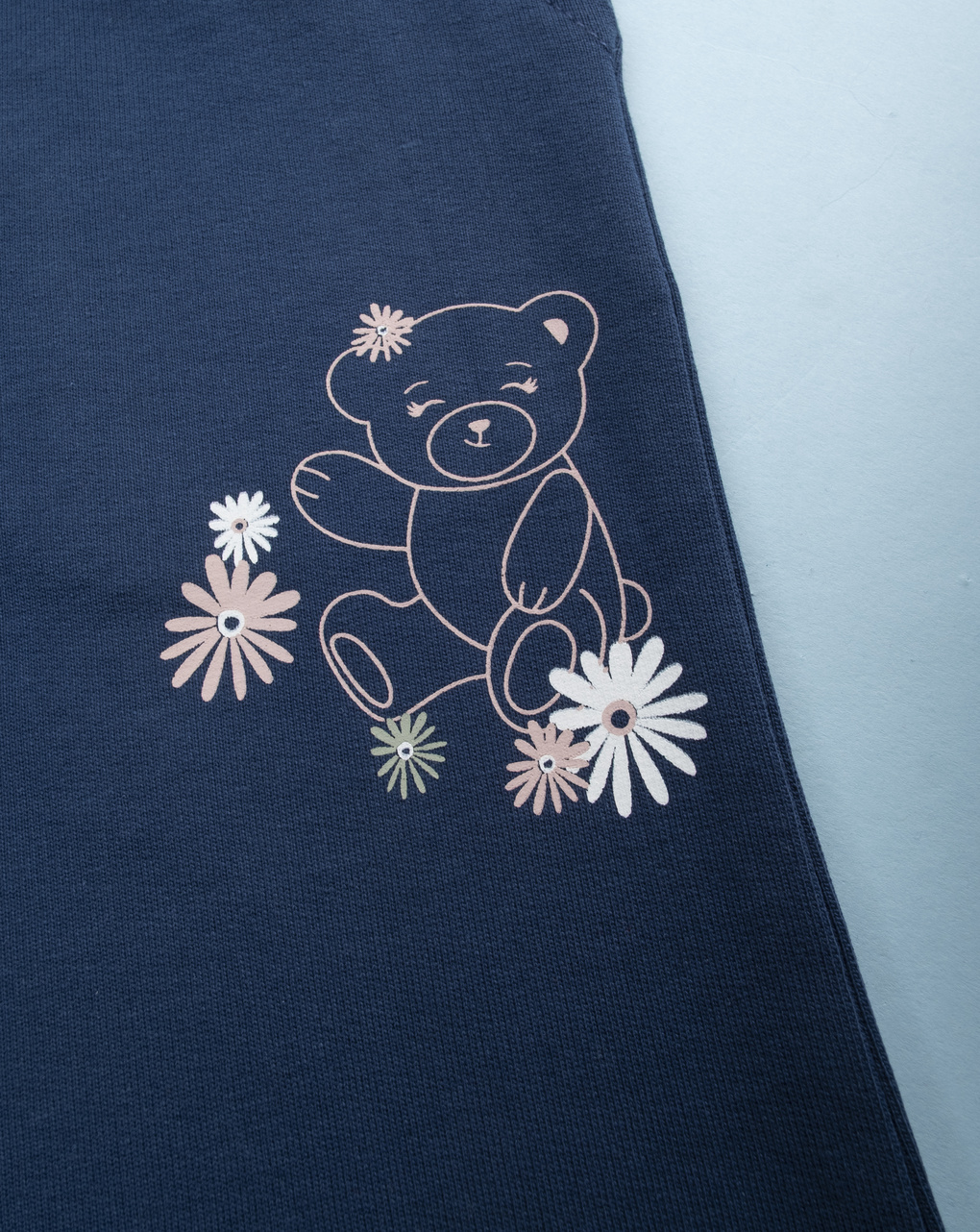 παιδικό παντελόνι φούτερ μπλε με αρκουδάκι για κορίτσι - Prénatal