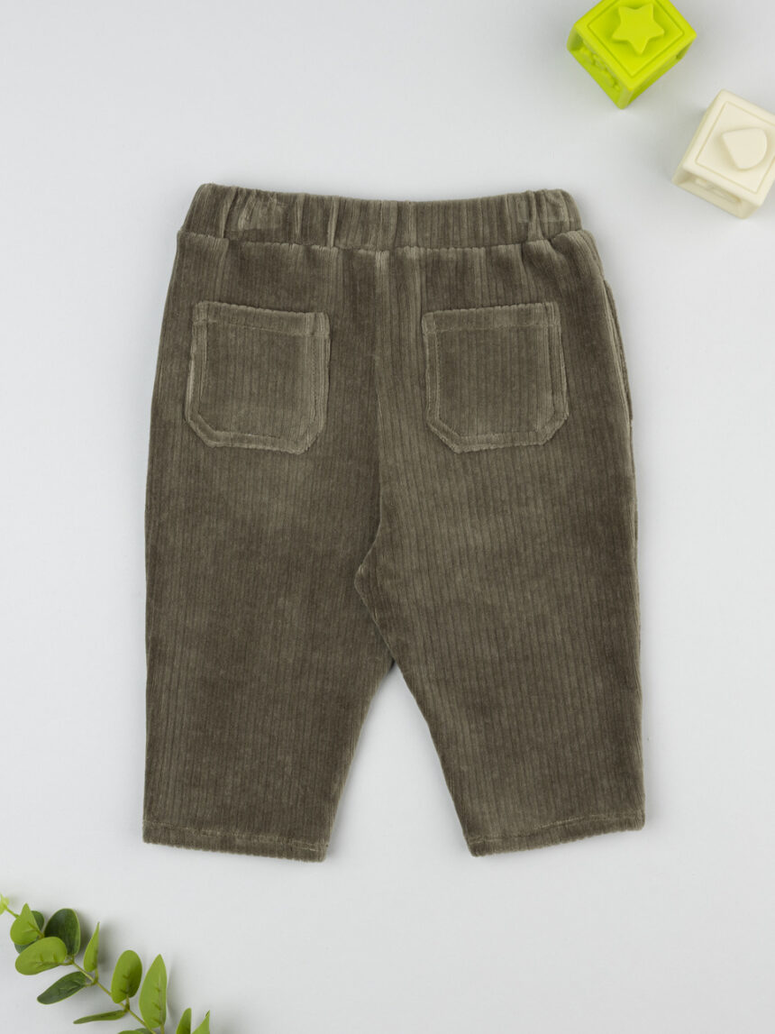 βρεφικό παντελόνι βελουτέ πράσινο για αγόρι - Prénatal