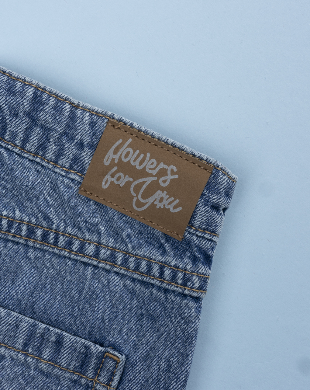 παιδικό τζιν παντελόνι cargo flowers για κορίτσι - Prénatal